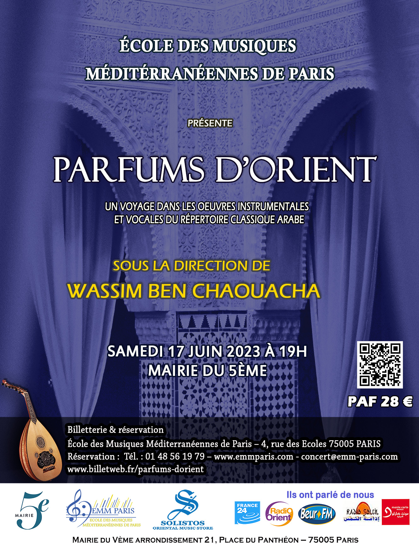 Affiche concert orientale EMM PARIS